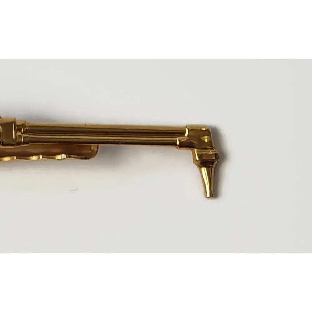 Vintage Victor Cutting Torch Gold Tone Tie Clip